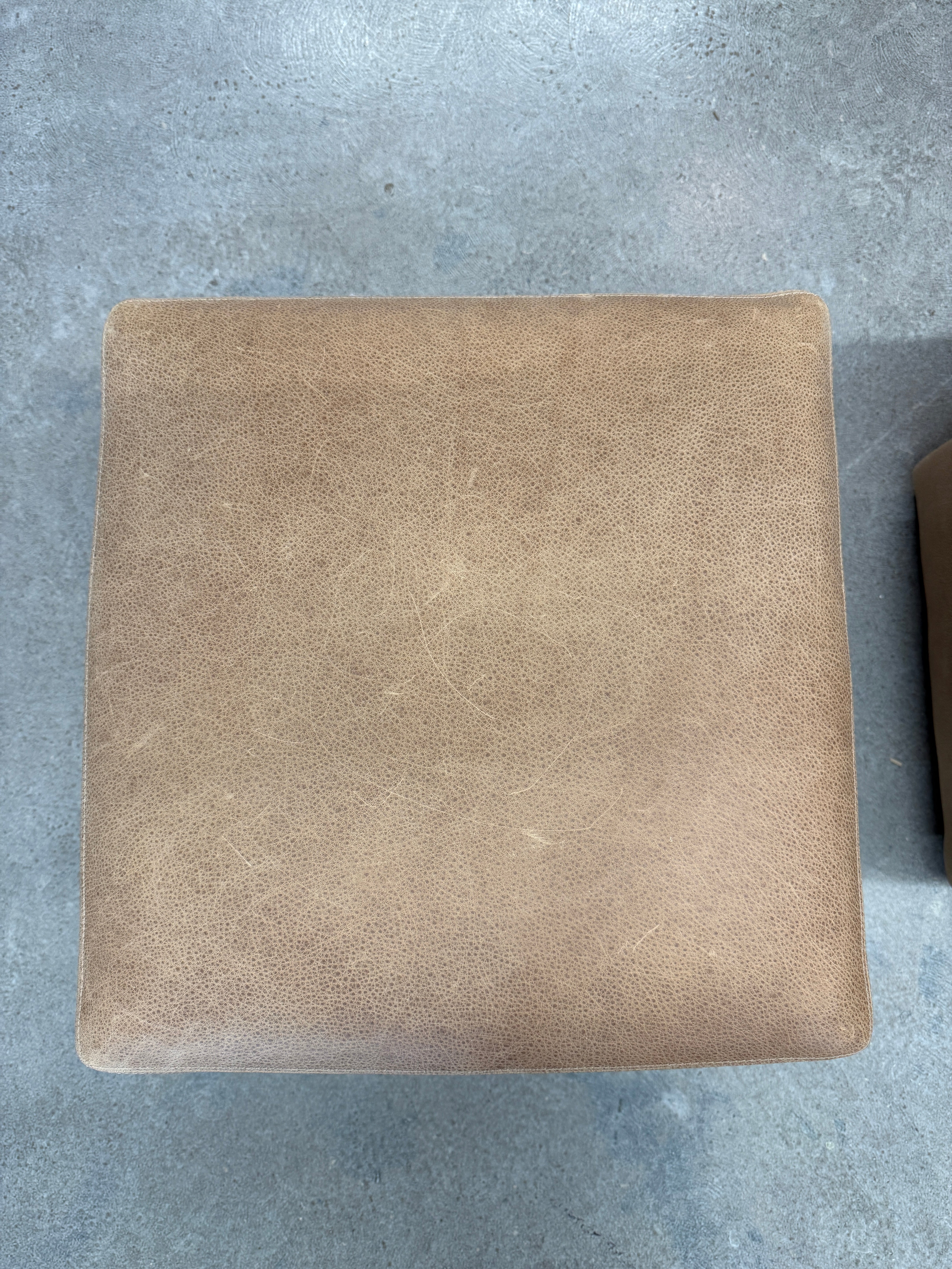 IN STORE - Dena Leather Ottoman FURNITURE - in store Rowe Furniture