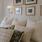 Gingham Linen Pillow Cover