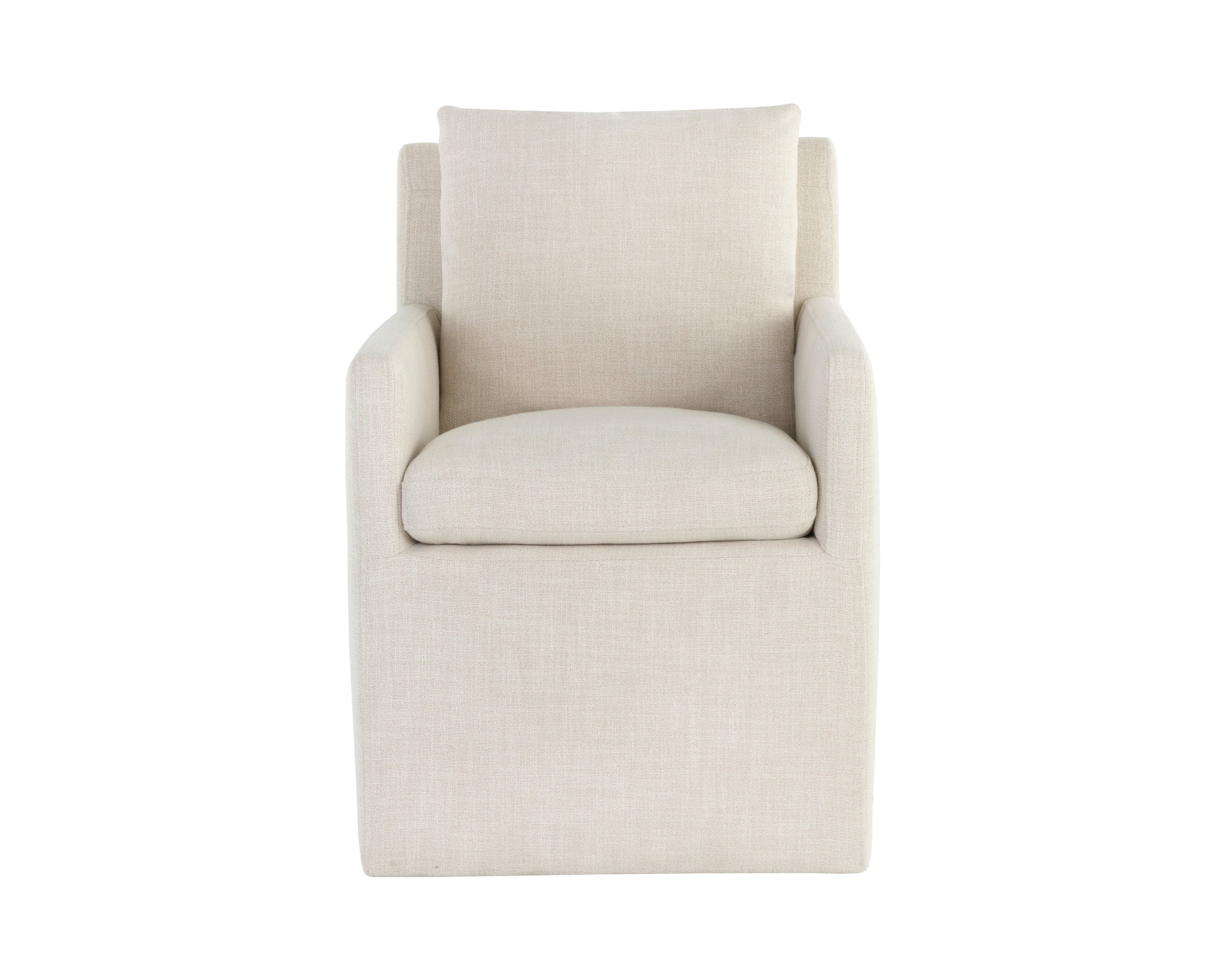 Glenris Wheeled Dining Armchair FURNITURE - dining chair Sunpan