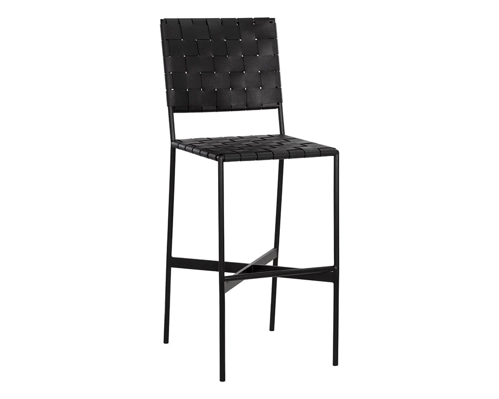 Omar Barstool, Black Leather