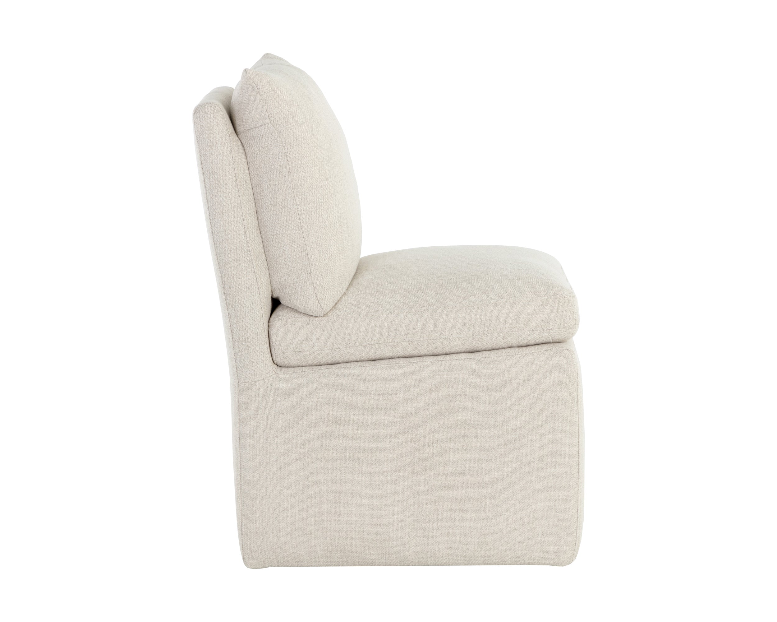 Glenris Wheeled Dining Chair FURNITURE - dining chair Sunpan