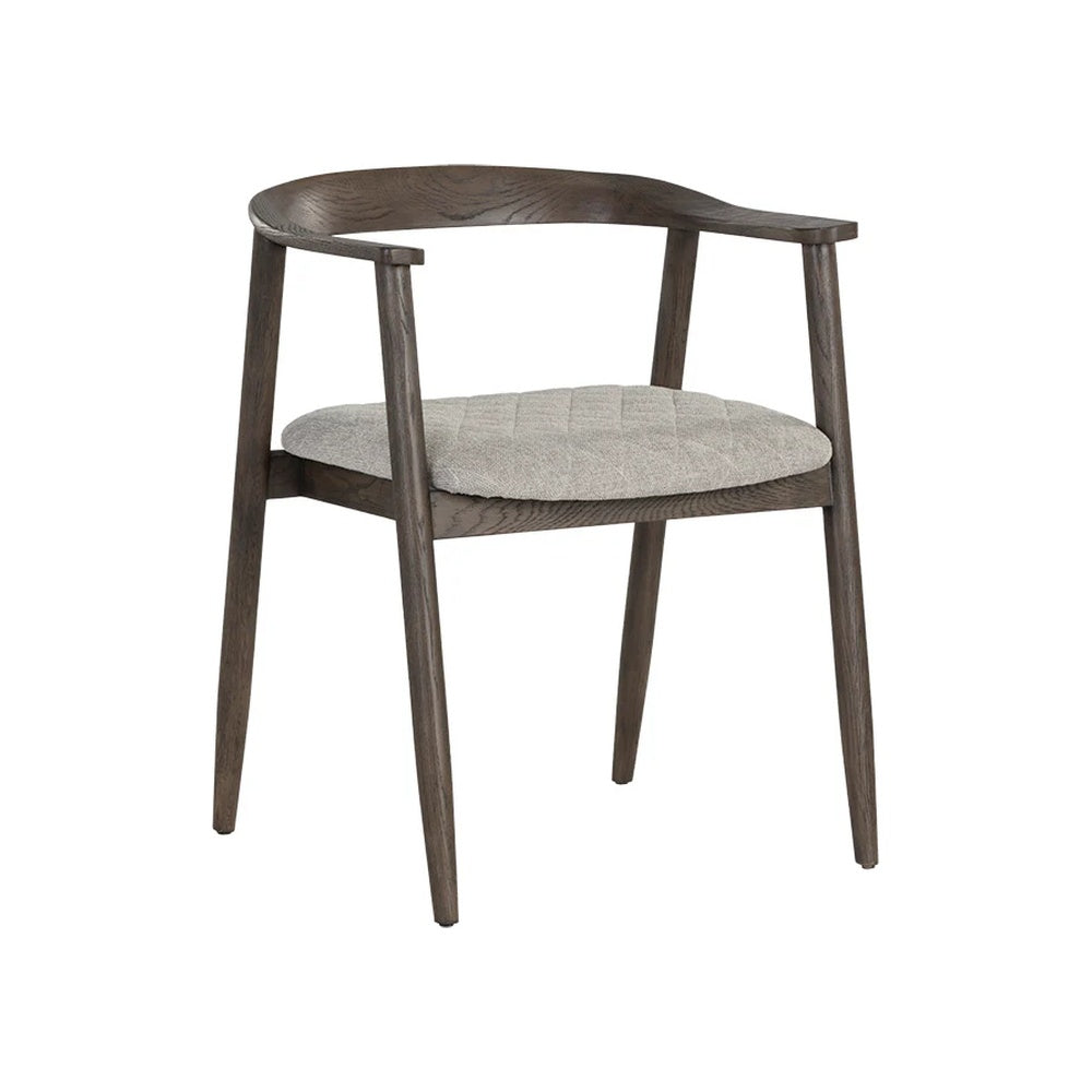 Jerome Dining Armchair, Dark Brown