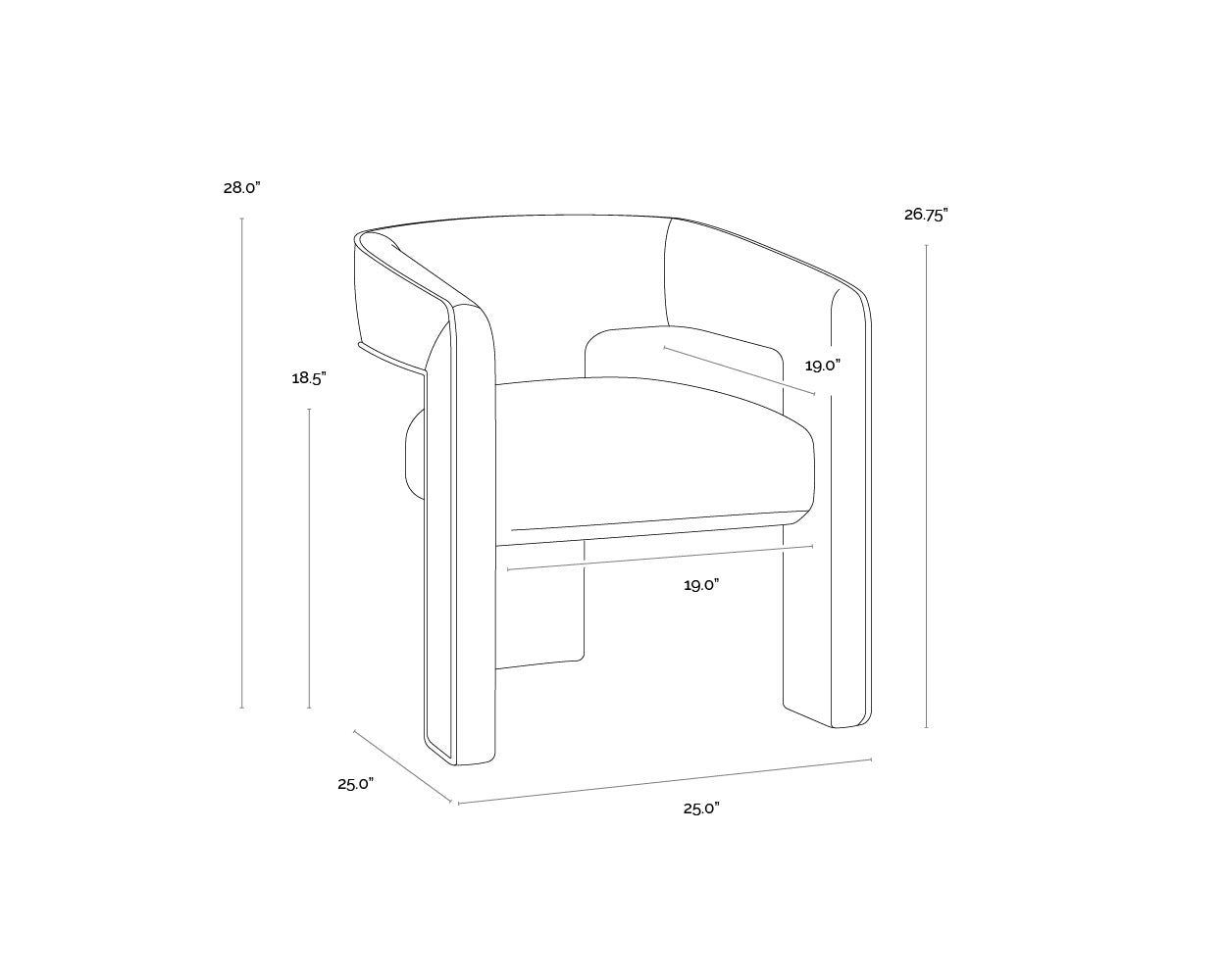Kras Dining Armchair FURNITURE - dining chair Sunpan