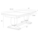Rhaenor Extension Dining Table FURNITURE - dining table Sunpan