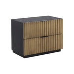 Carlum Nightstand FURNITURE - night stand Sunpan Antique Brass