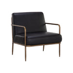 Lathor Lounge Chair FURNITURE - lounge chair Sunpan Charcoal Black Leather