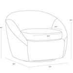 Blace Swivel Lounge Chair FURNITURE - lounge chair Sunpan