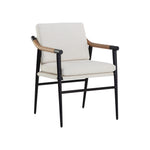 Meare Dining Armchair FURNITURE - dining chair Sunpan Heather Ivory Tweed