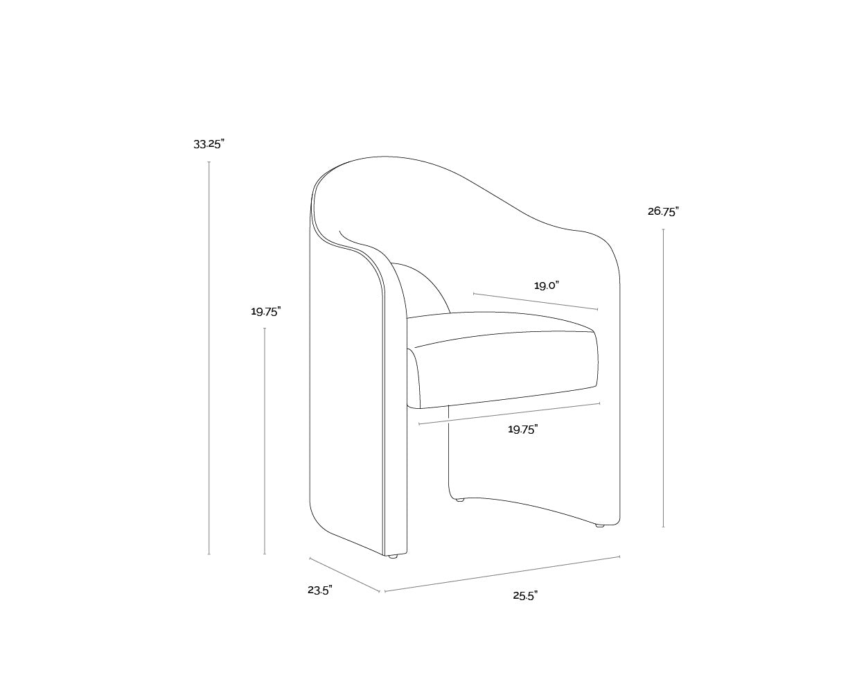 Anaia Dining Armchair FURNITURE - dining chair Sunpan