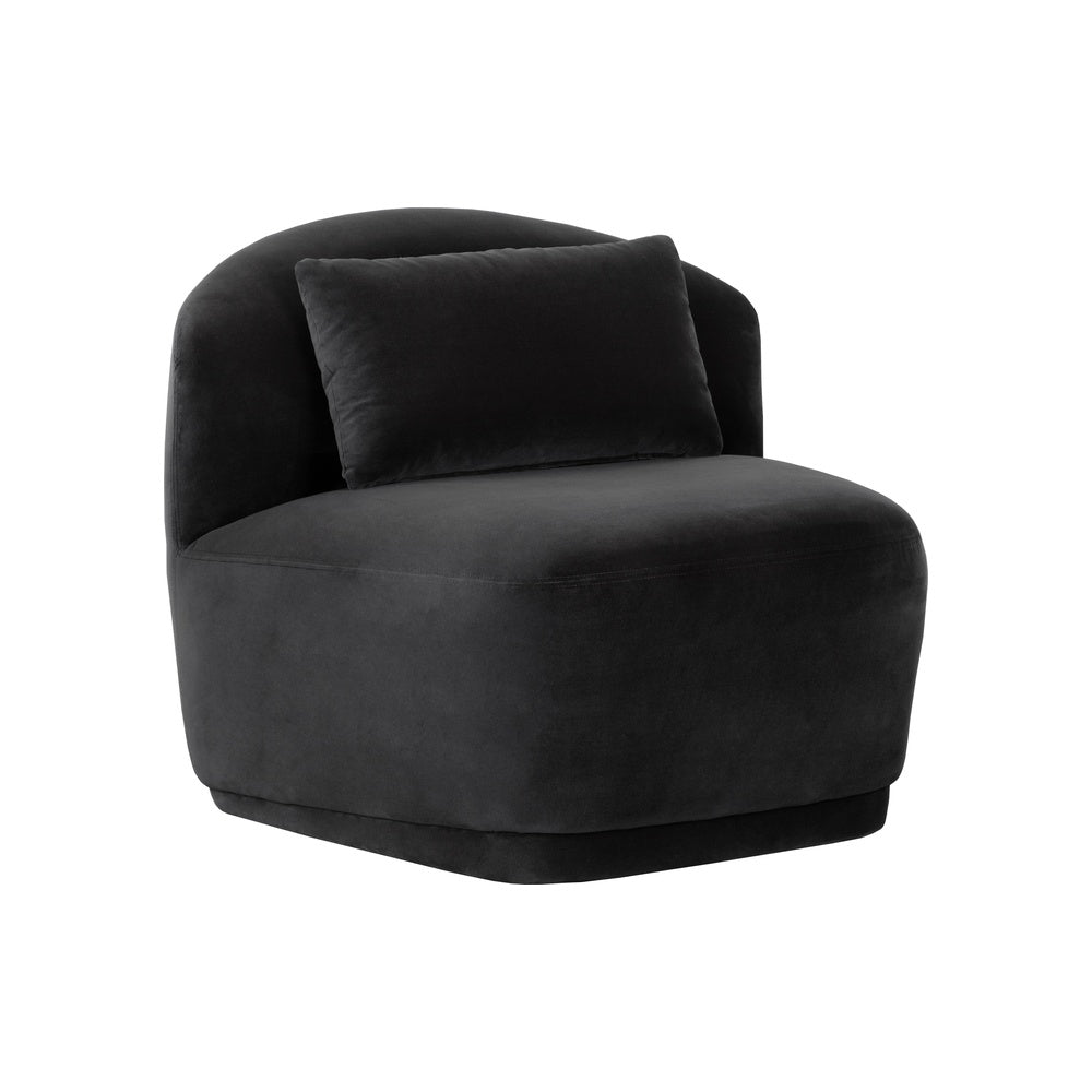 Soray Swivel Armless Chair FURNITURE - lounge chair Sunpan Shadow Grey
