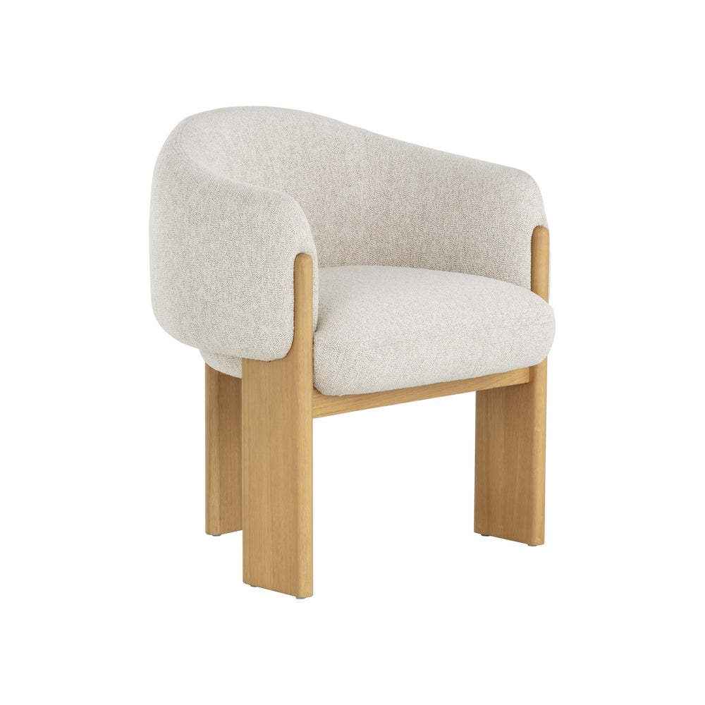 Trina Dining Armchair FURNITURE - dining chair Sunpan Dove Cream