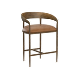 Zanora Counter Stool FURNITURE - counter stool Sunpan Tan Leather