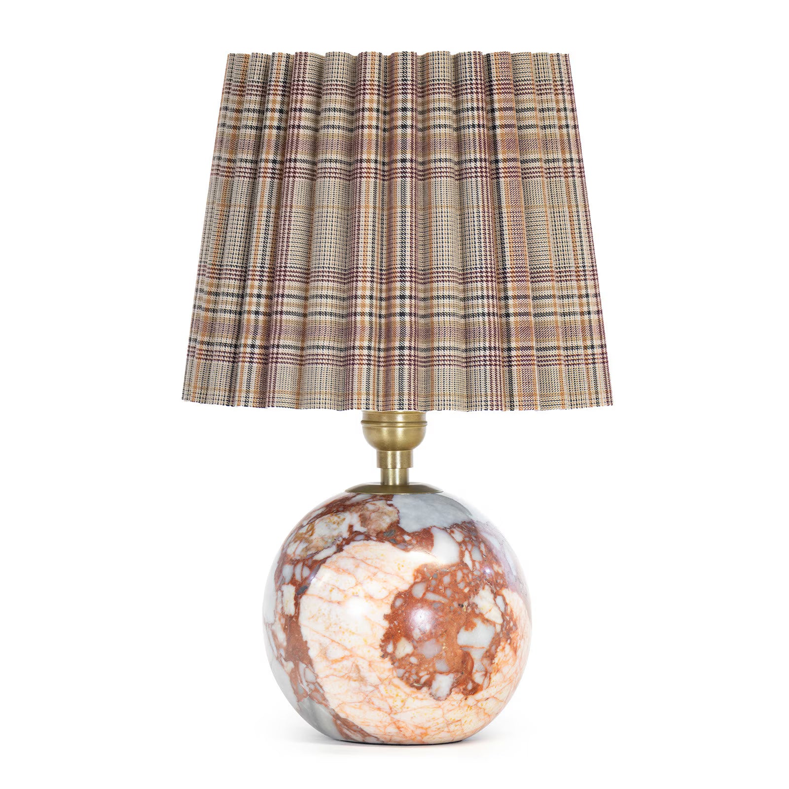 Giorgio Marble Mini Lamp Mini Lamps Regina Andrew Plaid Wave Pleat Shade