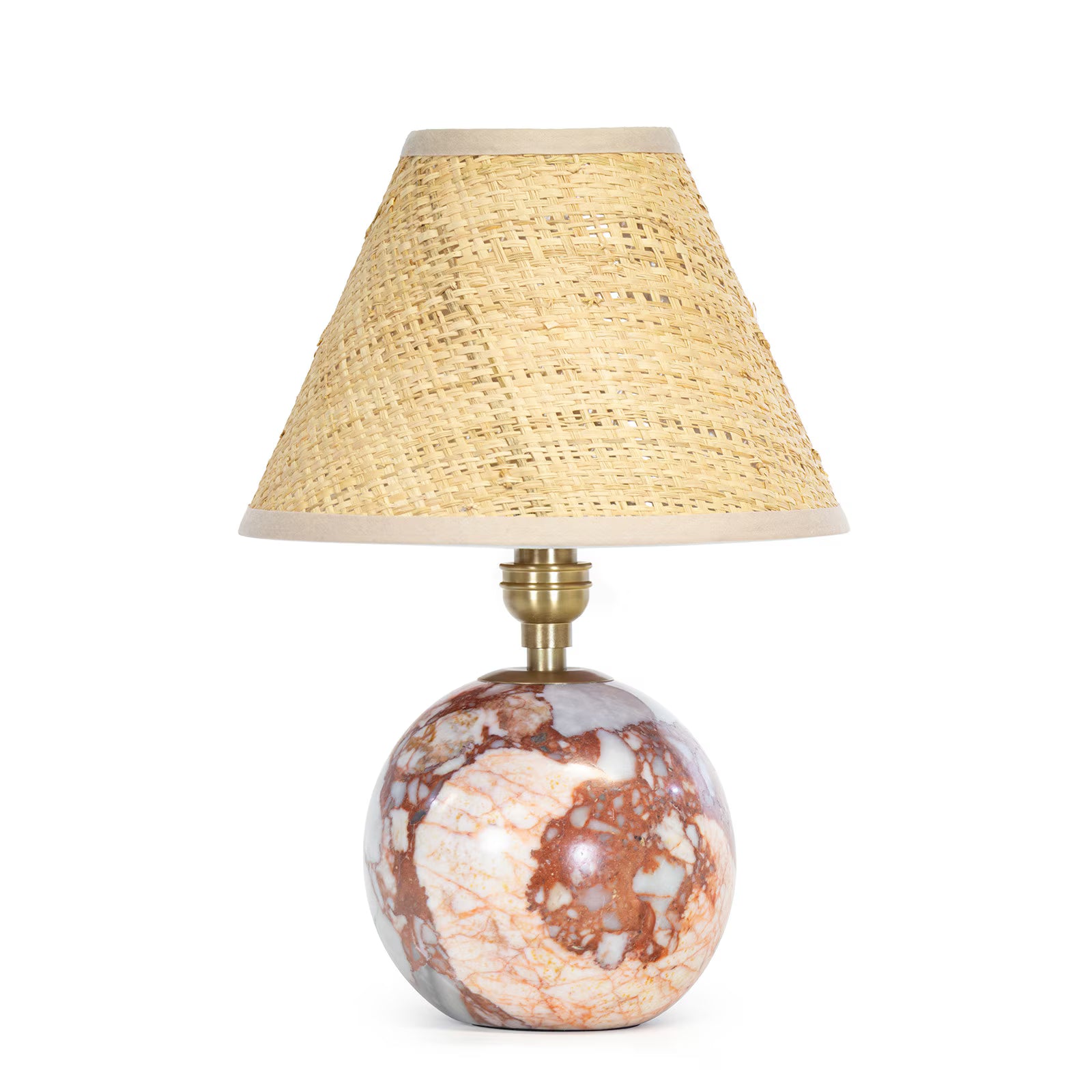 Giorgio Marble Mini Lamp Mini Lamps Regina Andrew Rattan Shade