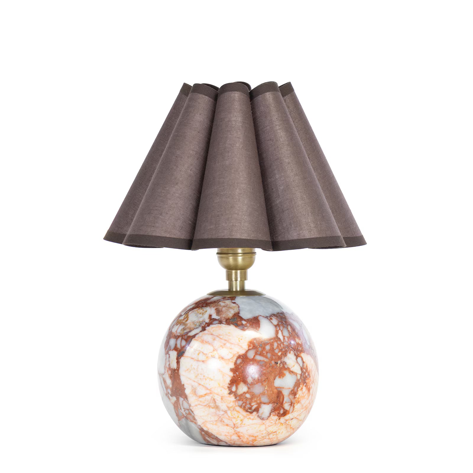 Giorgio Marble Mini Lamp Mini Lamps Regina Andrew Umber Scalloped Shade