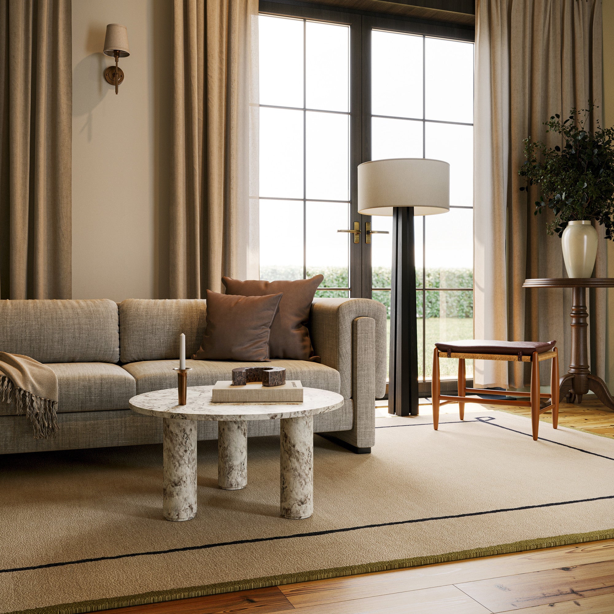 FLOOR MODEL - Nate Berkus Serge Bordered Wool Cozy Area Rug - 8'6" x 11'6" RUGS - floor model Dash & Albert
