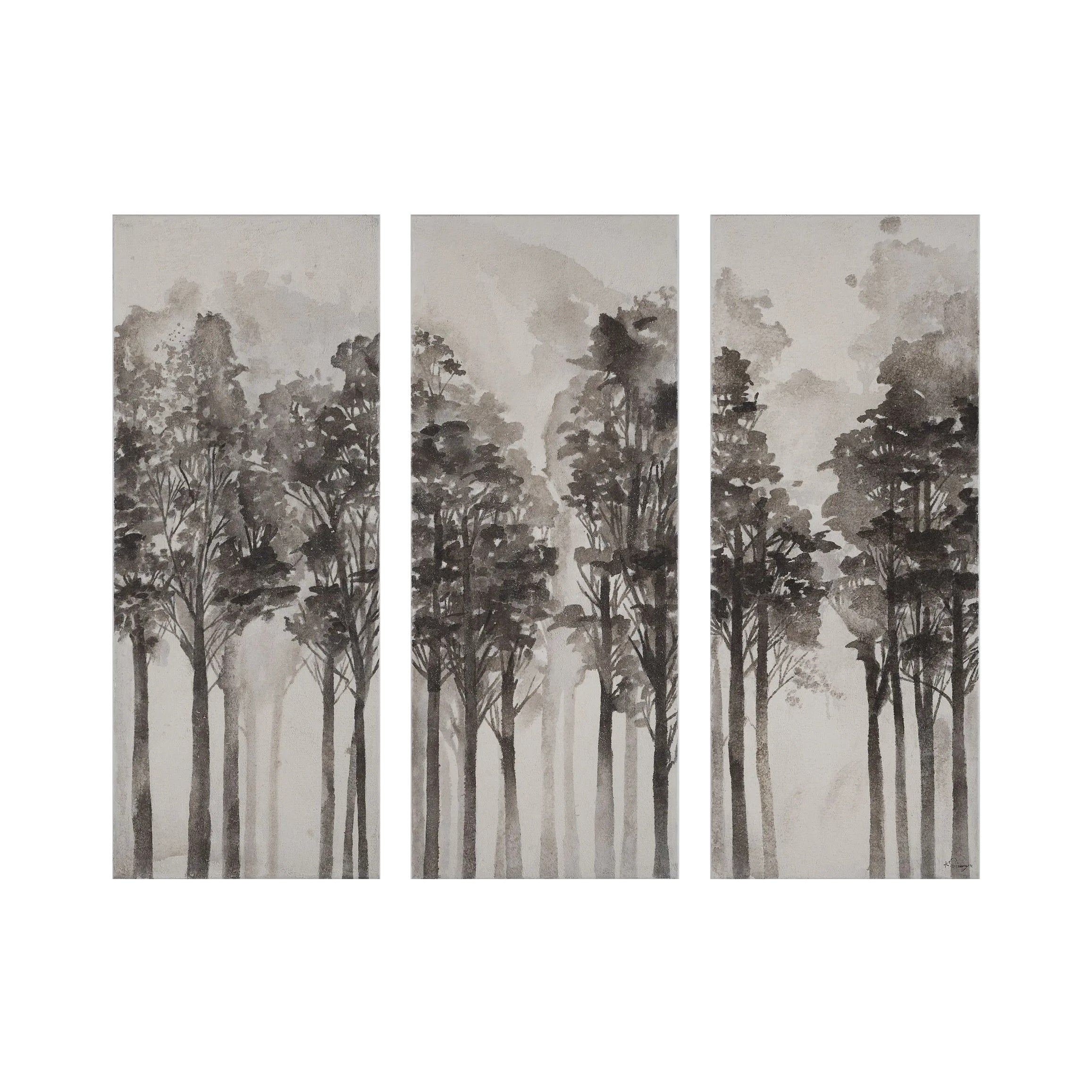 "Woodland Calm" Canvas Trio