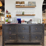 FLOOR MODEL - Reid Reclaimed Wood Sideboard - Weathered Black - 6-Drawer FURNITURE - floor model Hauer Market