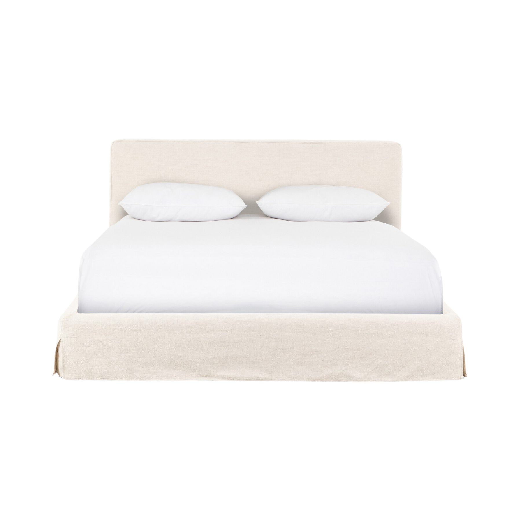 DISCONTINUED - Allen Slipcover Bed Beds Four Hands Queen Brussels Natural