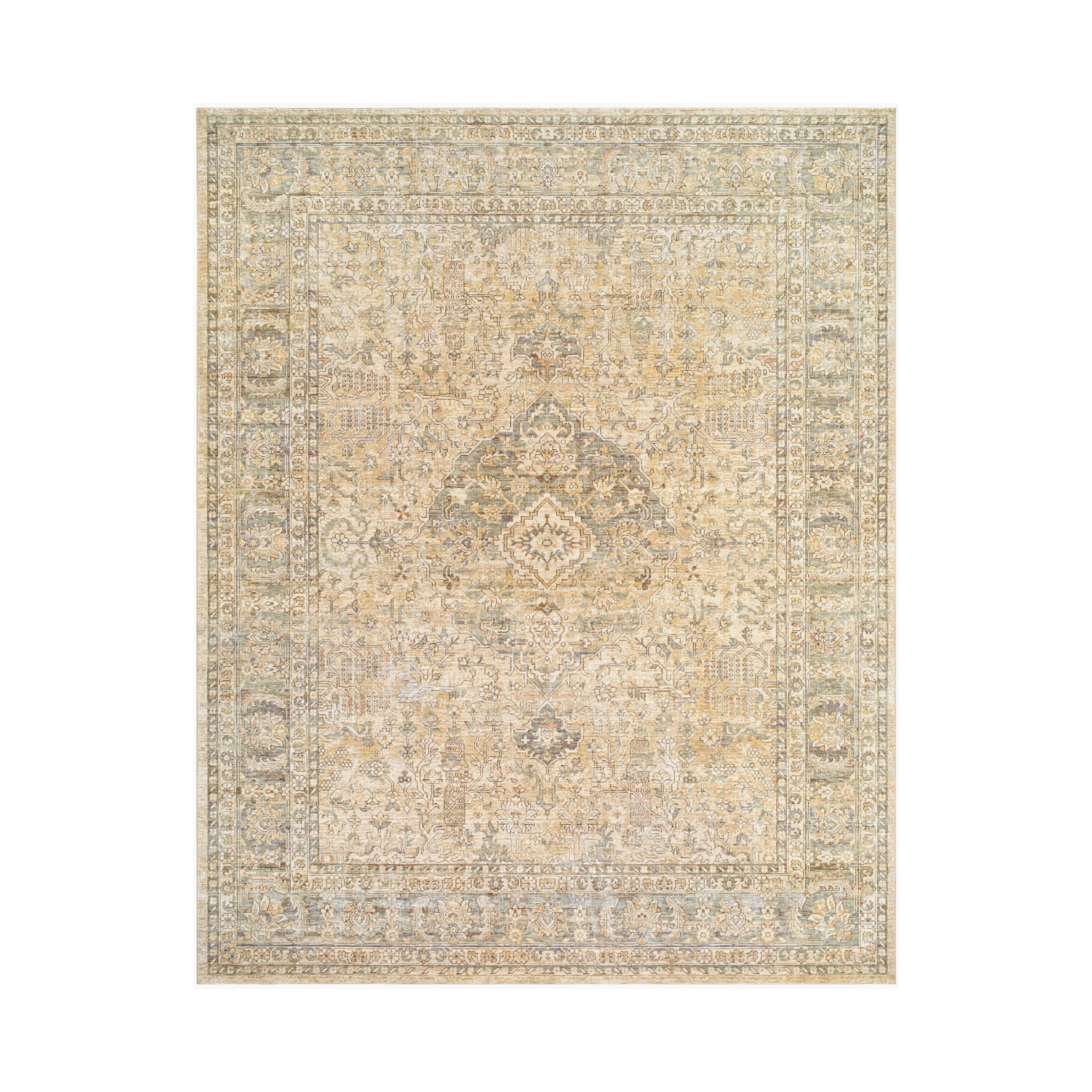 renaissance BORI-2300 Light Beige, Taupe, Dark Brown, Tan Rug - Rug & Weave