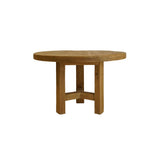 Lawrence Reclaimed Wood Round Dining Table - Natural 5-VINTAGE -table Hauer Market