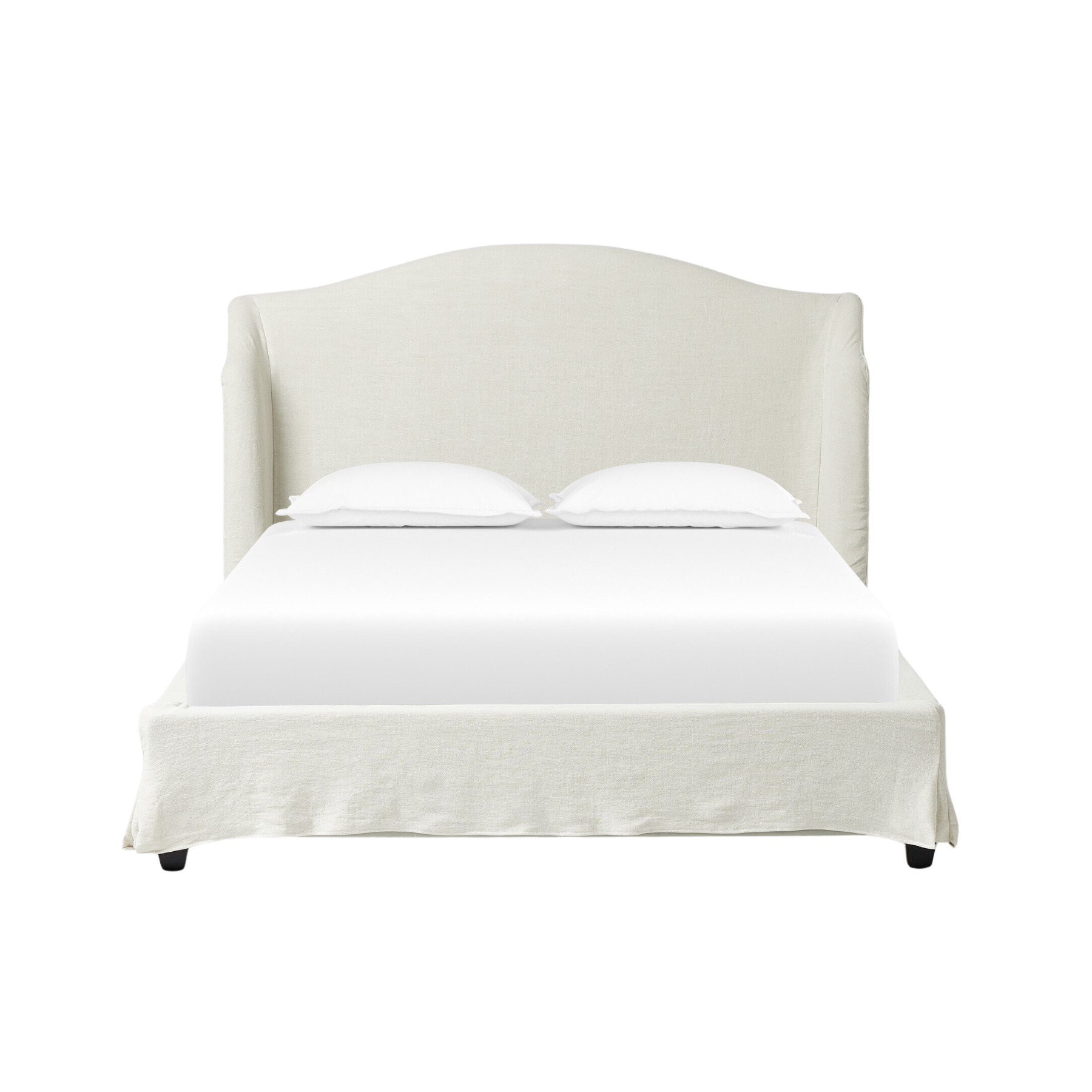Meryl Slipcover Bed 13 - FURNITURE - bed Four Hands Queen Broadway Mist