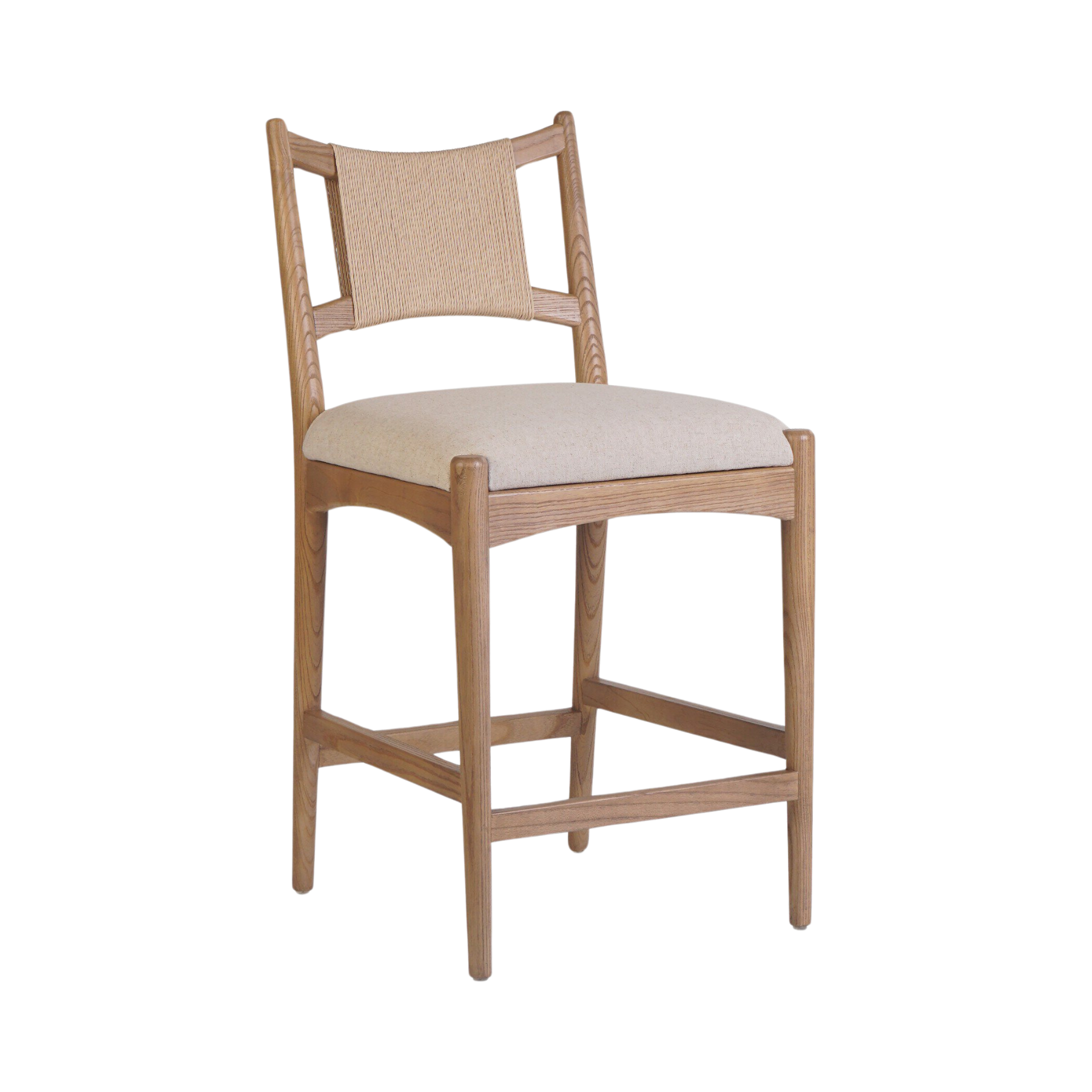 Haddon Counter Stool FURNITURE - bar/counter stool Four Hands Natural Nettlewood