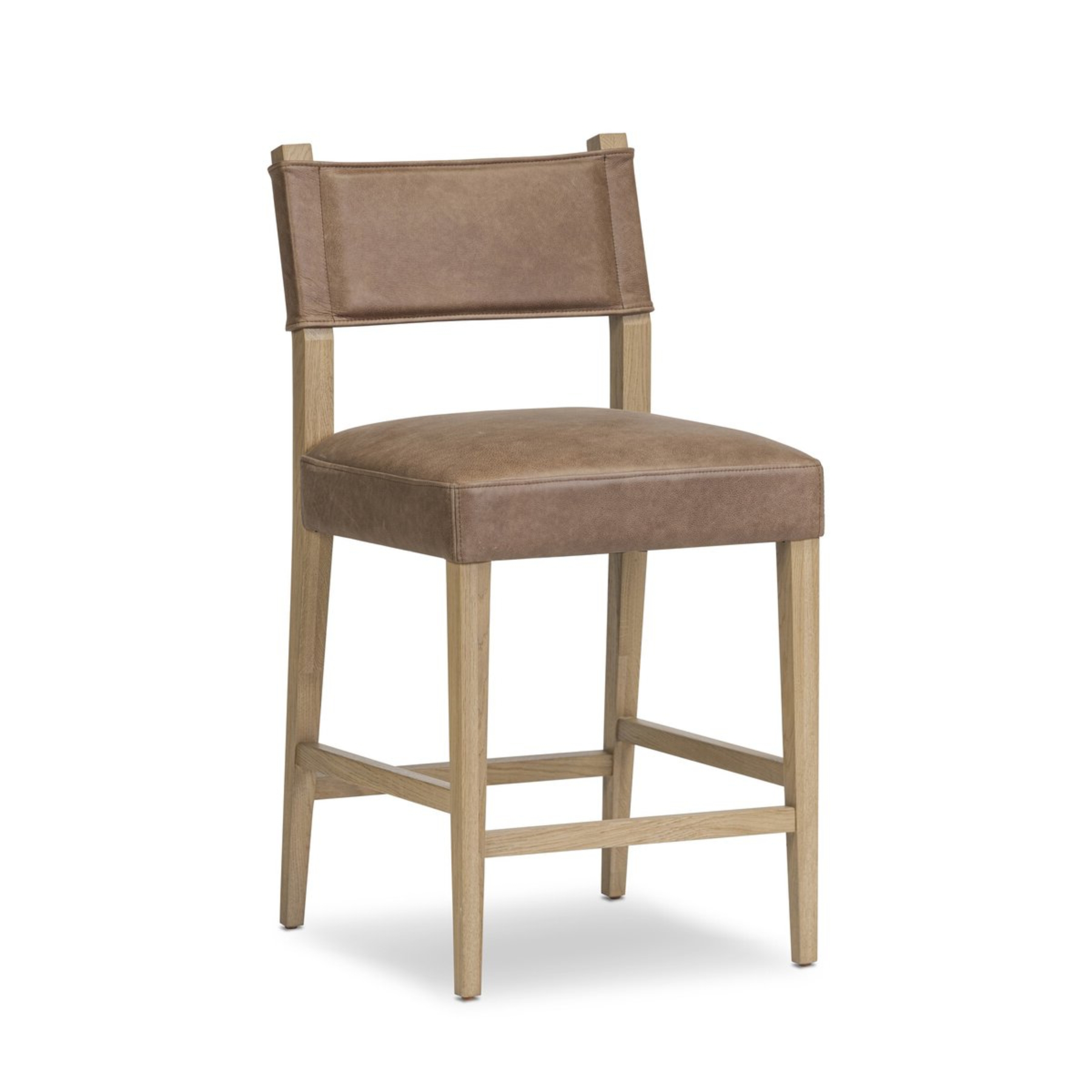 Ferris Counter Stool - Brown Leather - Rug & Weave