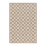 Sablebrook Taupe Checkered Rug