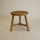 Dobbie Reclaimed Elm Wood Side Table 5-VINTAGE-end table Hauer Market Natural