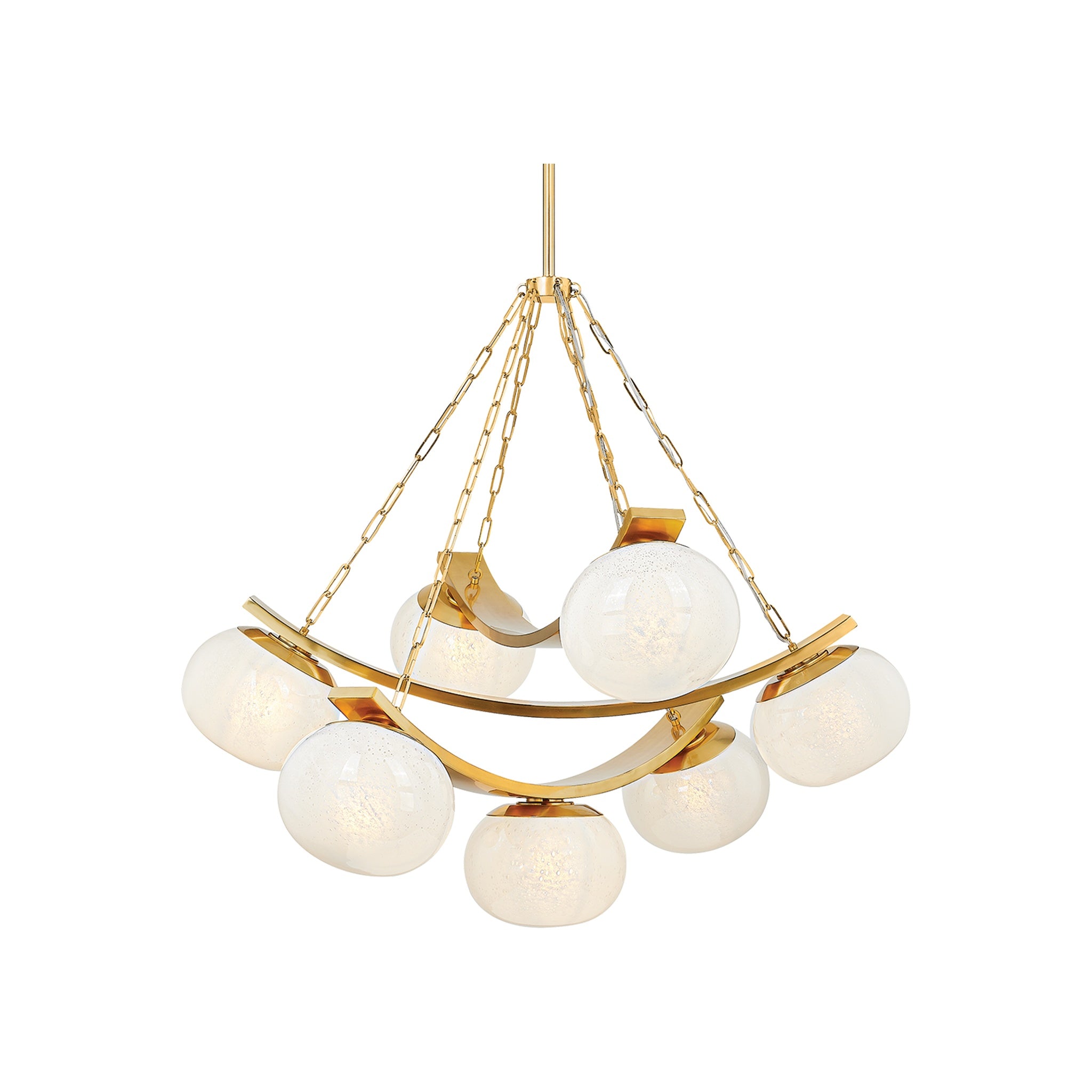 Duxbury Chandelier LIGHTING - chandelier Hudson Valley Lighting Aged Brass Large