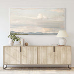 FLOOR MODEL - "Cloudy Horizon" Framed Canvas ARTWORK - in store Celadon Art