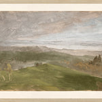 "Hudson River School - Hudson Valley Summer View 1870" Framed Art Print ARTWORK - framed print Celadon Art Large Glass Framed Light Wood
