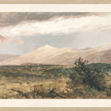 "Hudson River School - Catskills at Sunset 1870" Framed Art Print ARTWORK - framed print Celadon Art Large Glass Framed Light Wood