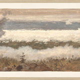 "Hudson River School - Clouds from the Catskills 1870" Framed Art Print ARTWORK - framed print Celadon Art Large Glass Framed Light Wood