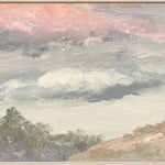 "Hudson River School - Clouds Over Church's Farm 1870" Framed Art Print ARTWORK - framed print Celadon Art Large Framed Canvas Light Wood