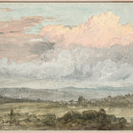 "Hudson River School - Hudson Valley Clouds 1870" Framed Art Print ARTWORK - framed print Celadon Art Large Framed Canvas Light Wood