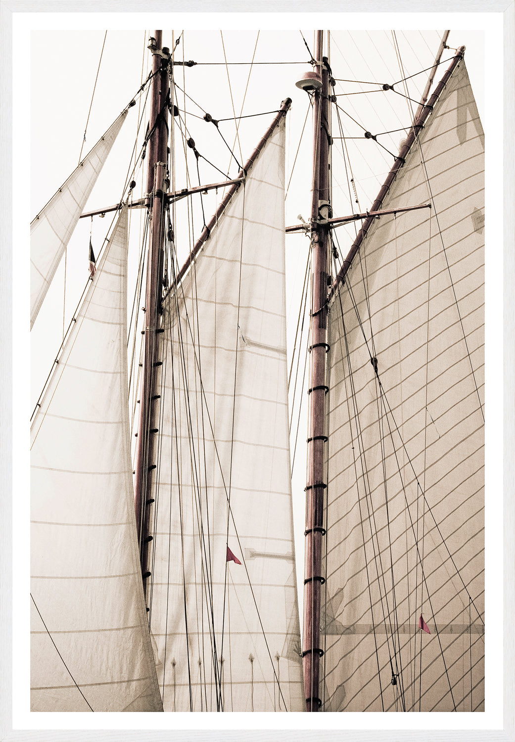 "Sails" Framed Art Print ARTWORK - framed print Celadon Art Large White