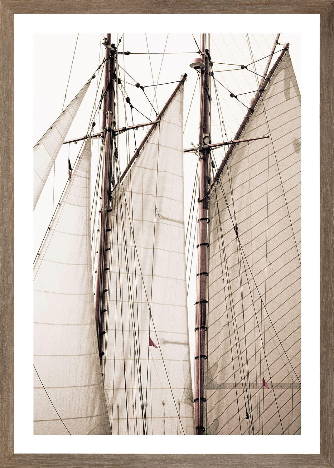 "Sails" Framed Art Print ARTWORK - framed print Celadon Art Small Oak