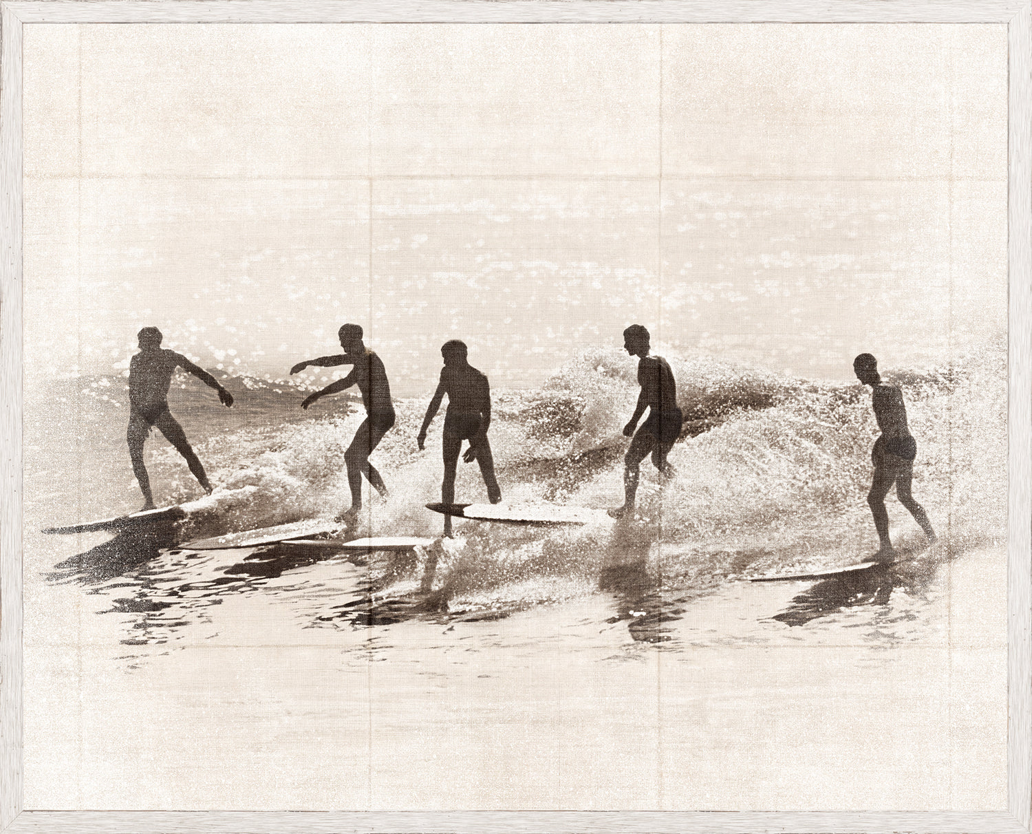 "Summer Surf C.1966" Framed Art Print ARTWORK - framed print Celadon Art Small Glass Framed