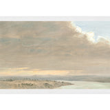 "Hudson River School - Hudson Valley Sunset 1870" Framed Art Print ARTWORK - framed print Celadon Art Medium Canvas On Board White