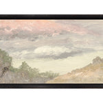 "Hudson River School - Clouds Over Church's Farm 1870" Framed Art Print ARTWORK - framed print Celadon Art Medium Canvas On Board Black