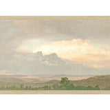 "Hudson River School - Clouds Over the Hills 1865" Framed Art Print ARTWORK - framed print Celadon Art Medium Canvas On Board Light Wood