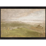 "Hudson River School - Hudson Valley Summer View 1870" Framed Art Print ARTWORK - framed print Celadon Art Medium Canvas On Board Black