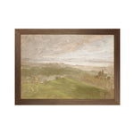 "Hudson River School - Hudson Valley Summer View 1870" Framed Art Print ARTWORK - framed print Celadon Art Small Canvas On Board Dark Wood