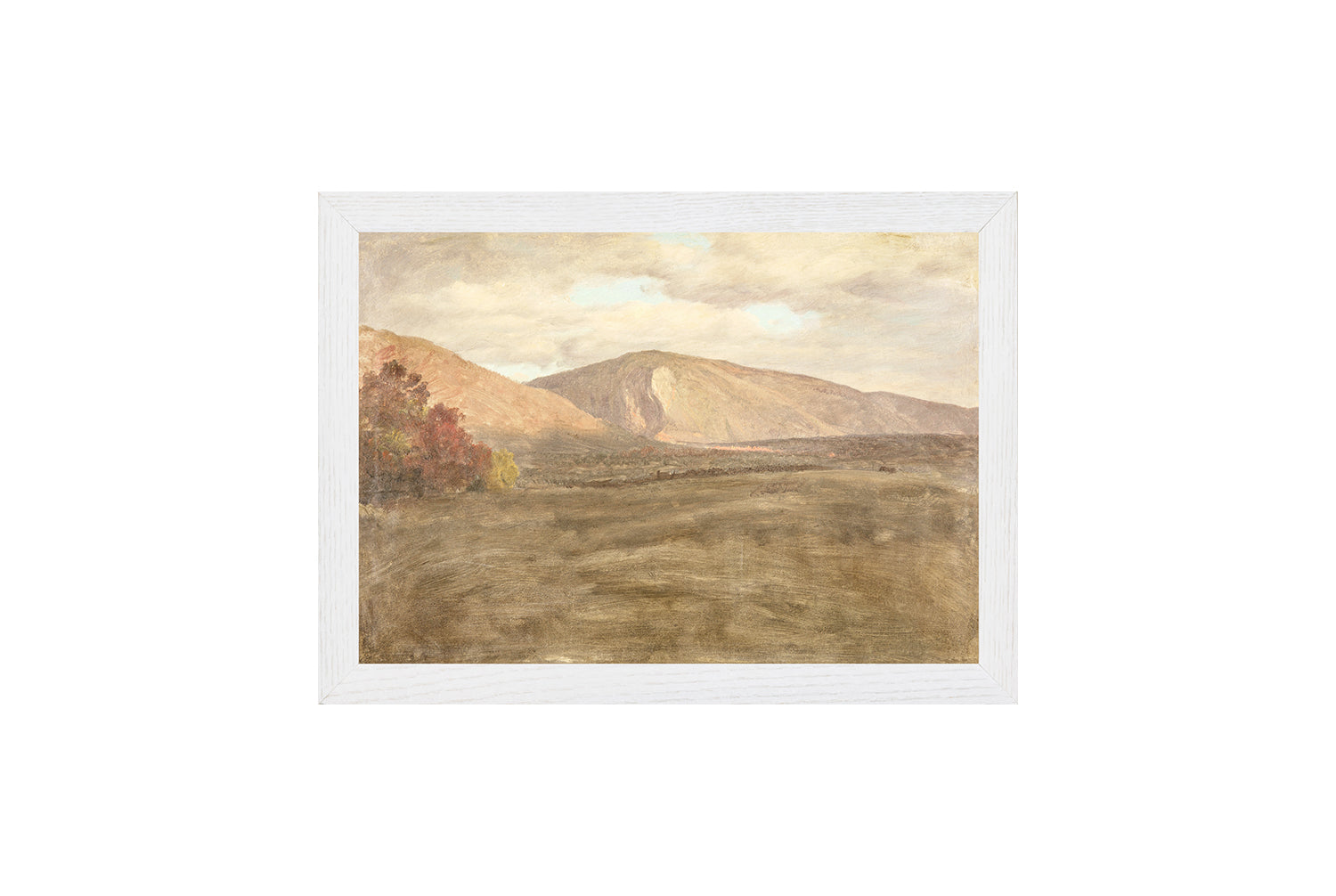 "Hudson River School - Mount Katahdin 1870" Framed Art Print ARTWORK - framed print Celadon Art Small Canvas On Board White