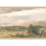"Hudson River School - Catskills at Sunset 1870" Framed Art Print ARTWORK - framed print Celadon Art Medium Canvas On Board Light Wood