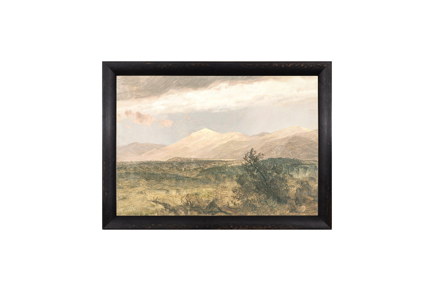 "Hudson River School - Catskills at Sunset 1870" Framed Art Print ARTWORK - framed print Celadon Art Small Canvas On Board Black