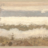 "Hudson River School - Clouds from the Catskills 1870" Framed Art Print ARTWORK - framed print Celadon Art Large Canvas On Board Light Wood