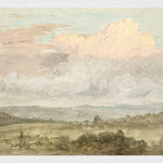 "Hudson River School - Hudson Valley Clouds 1870" Framed Art Print ARTWORK - framed print Celadon Art Large Canvas On Board White